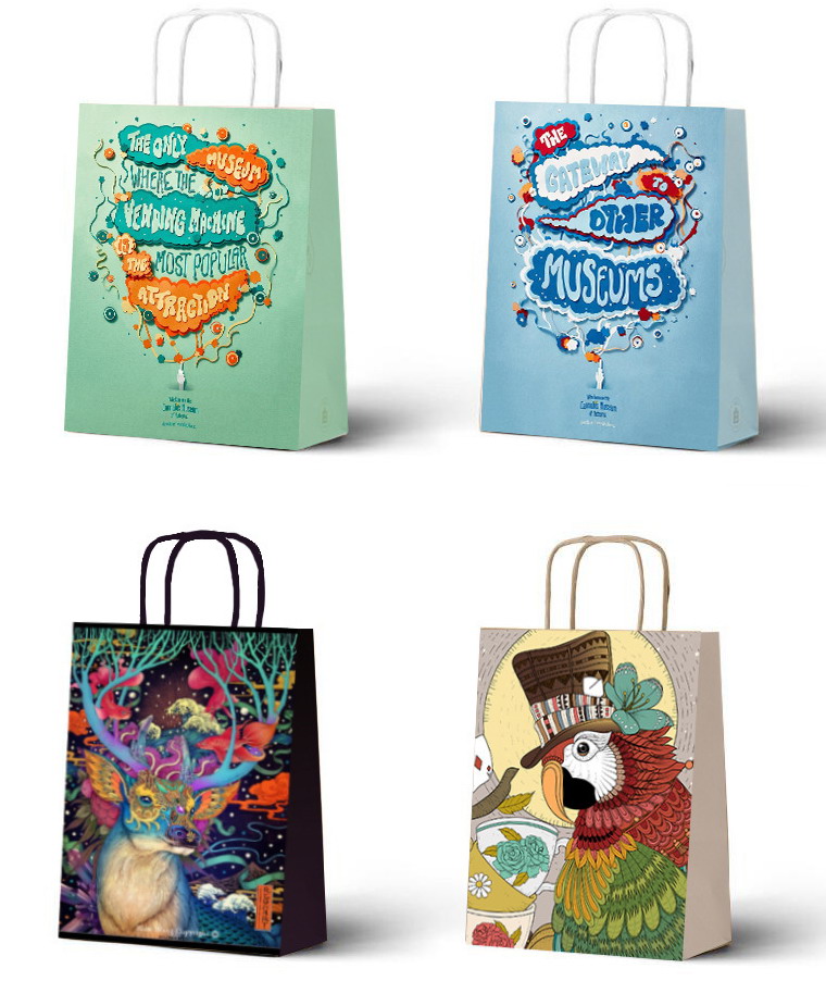 Kraft paper handbag packaging gift clothing store packaging paper bags 35111